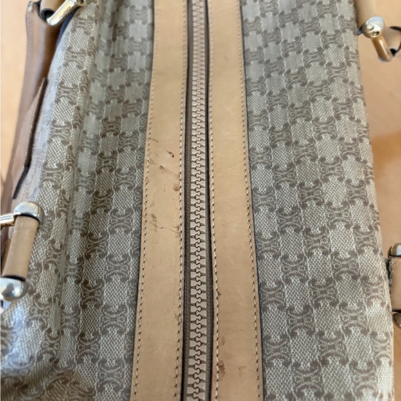Celine Tan and Brown Monogram Boston bag. 
Has vintage wear. Inside is clean. - Picture 3 of 9
